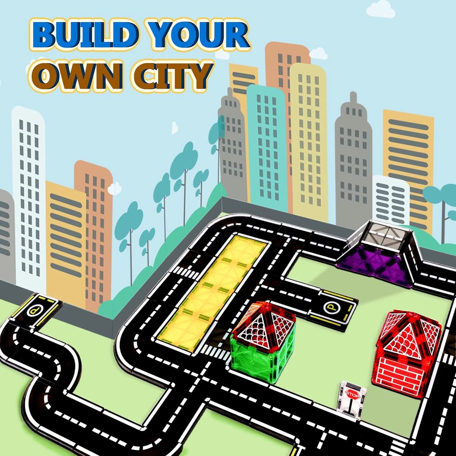 Magnetic Road Tiles Set